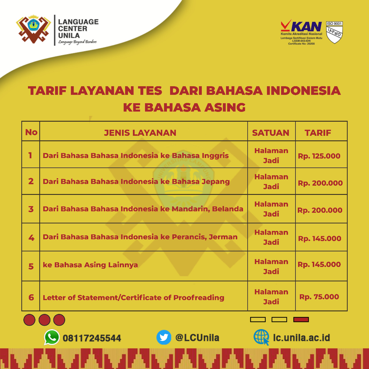 TERJEMAHAN UPT BAHASA UNIVERSITAS LAMPUNG